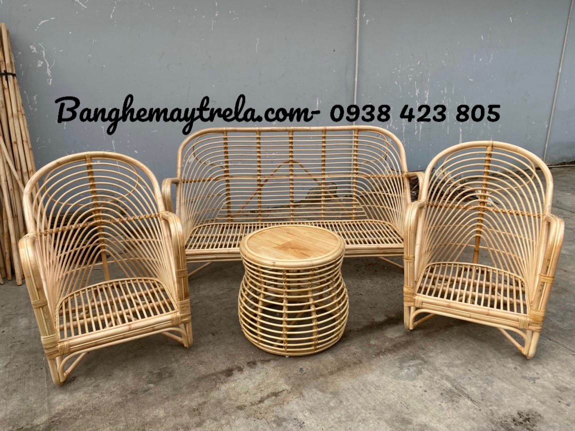 Bàn ghế sofa mây phòng khách hiện đại HCM